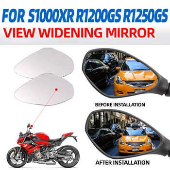 Для BMW R1200GS R1250GS R1200 R 1200 GS Аксессуары Для Мотоциклов Выпуклое Зеркало Увеличивающее Обзор Зеркала Заднего Вида Боковые Линзы